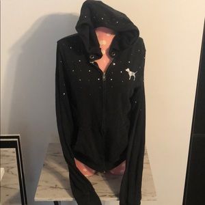 Victoria’s Secret PINK bling zip up hoodie